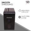 STEADFAST CC13-7 Sheets Micro cut Shredder - paper shredder, CD, Credit Card and Staples into 2 x 9 mm Unreadable Particle, Rice Size Paper Particles Bin Size-15L PULLOUT BIN