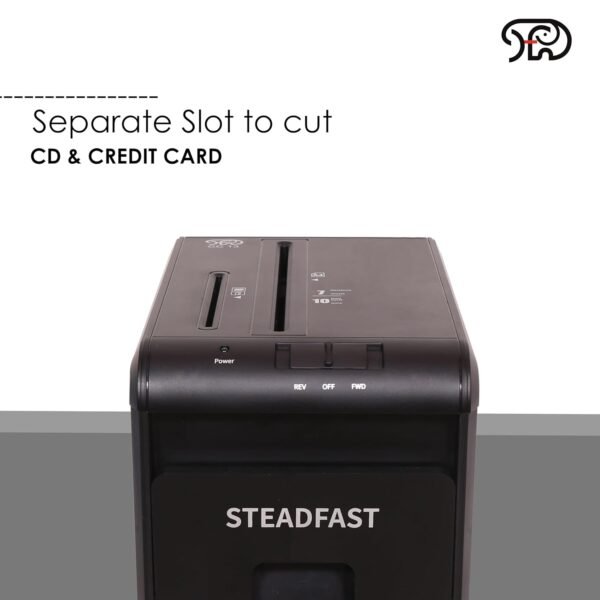 STEADFAST CC13-7 Sheets Micro cut Shredder - paper shredder, CD, Credit Card and Staples into 2 x 9 mm Unreadable Particle, Rice Size Paper Particles Bin Size-15L PULLOUT BIN