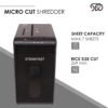 STEADFAST CC13-7 Sheets Micro cut Shredder - paper shredder, CD, Credit Card and Staples into 2 x 9 mm Unreadable Particle, Rice Size Paper Particles Bin Size-15L PULLOUT BIN