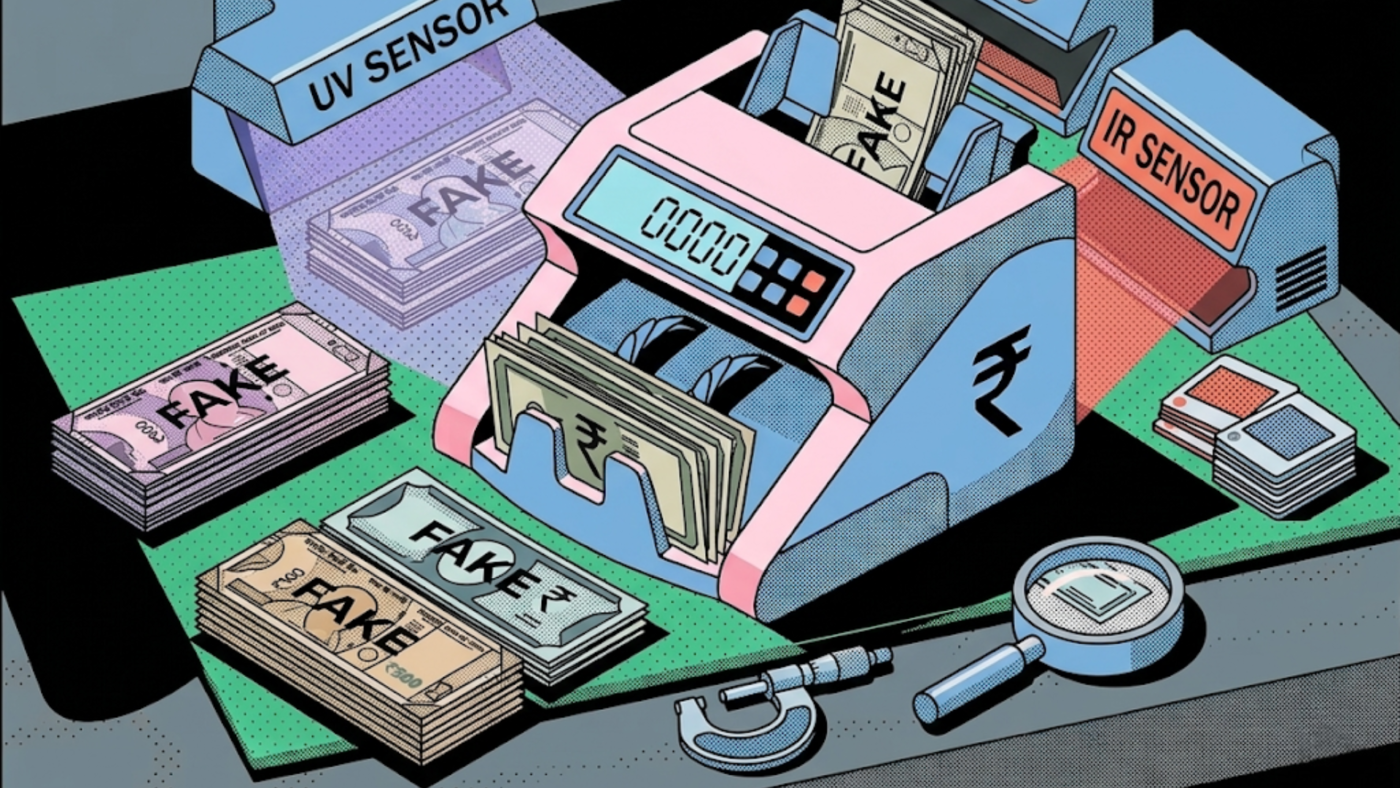 uv mg ir fake note detection